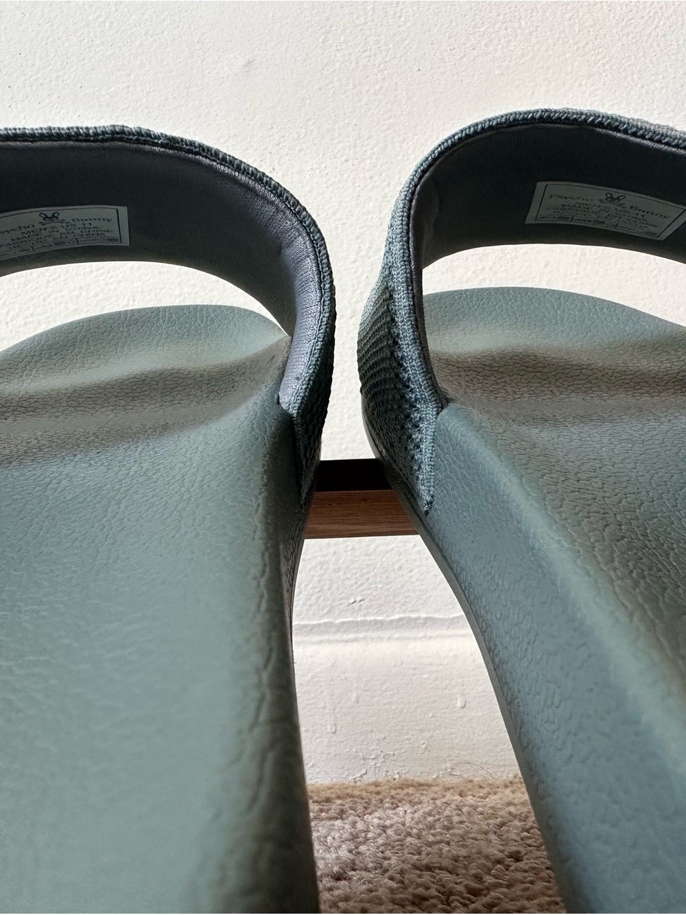 Psycho Bunny Men’s Knit Logo Slides Color “Lead” Size 11 - Picture 5 of 10